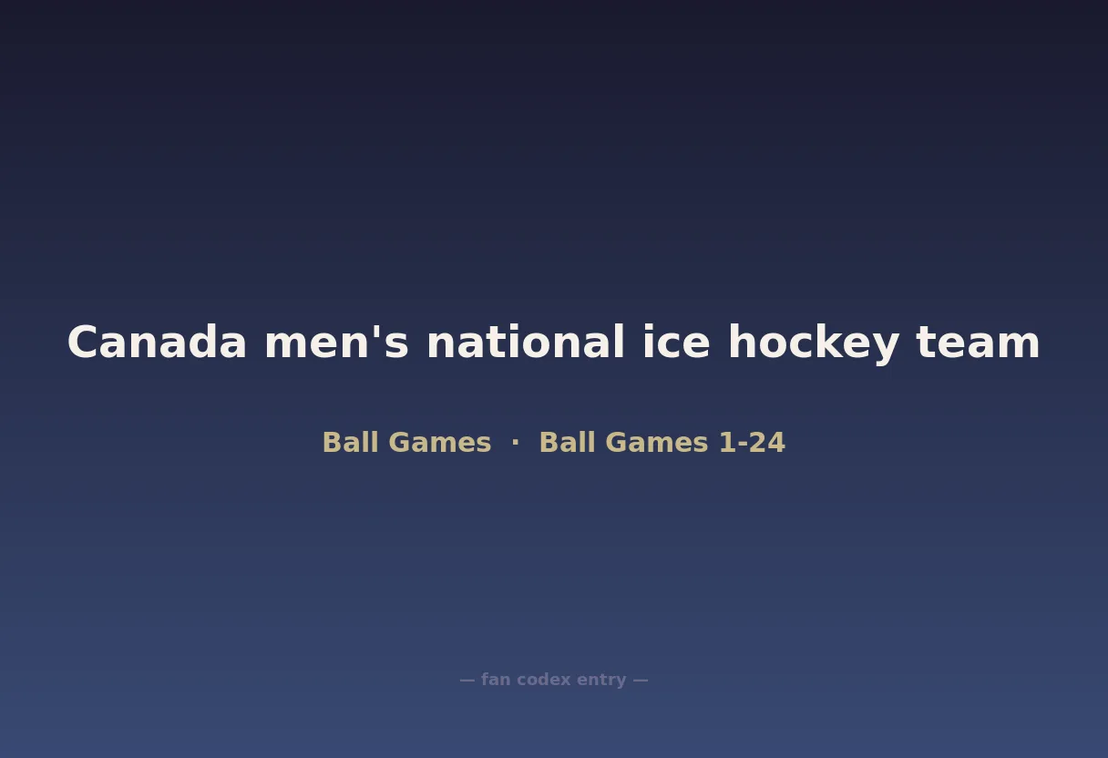 Canada men's national ice hockey team