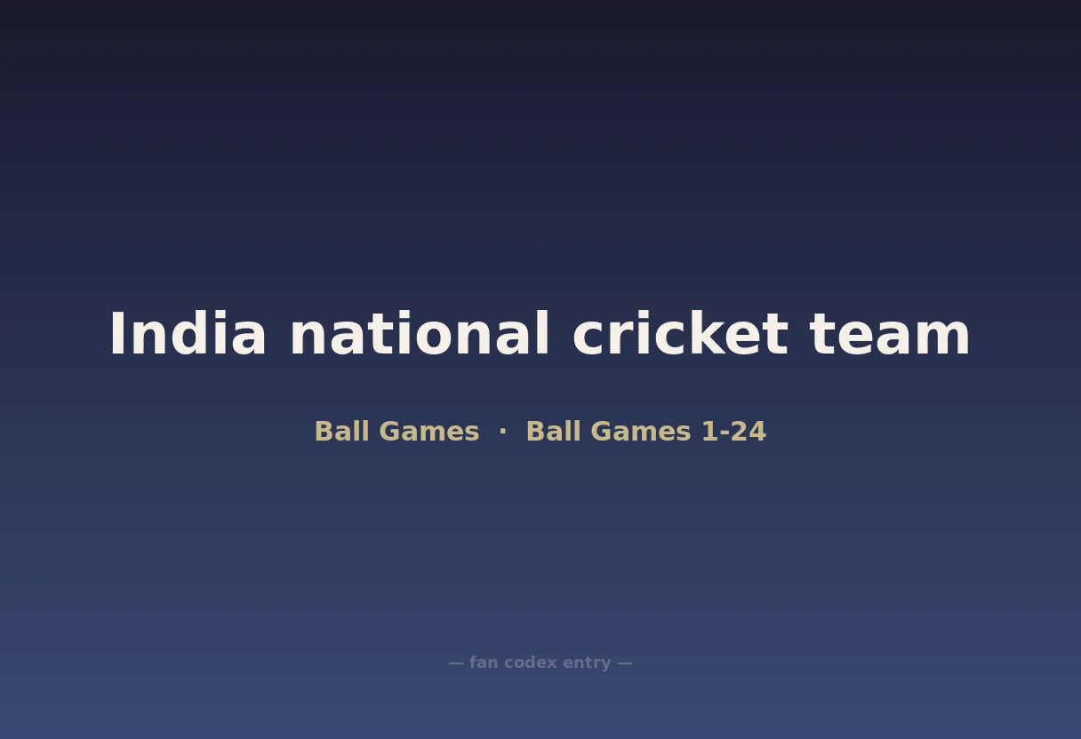 India national cricket team